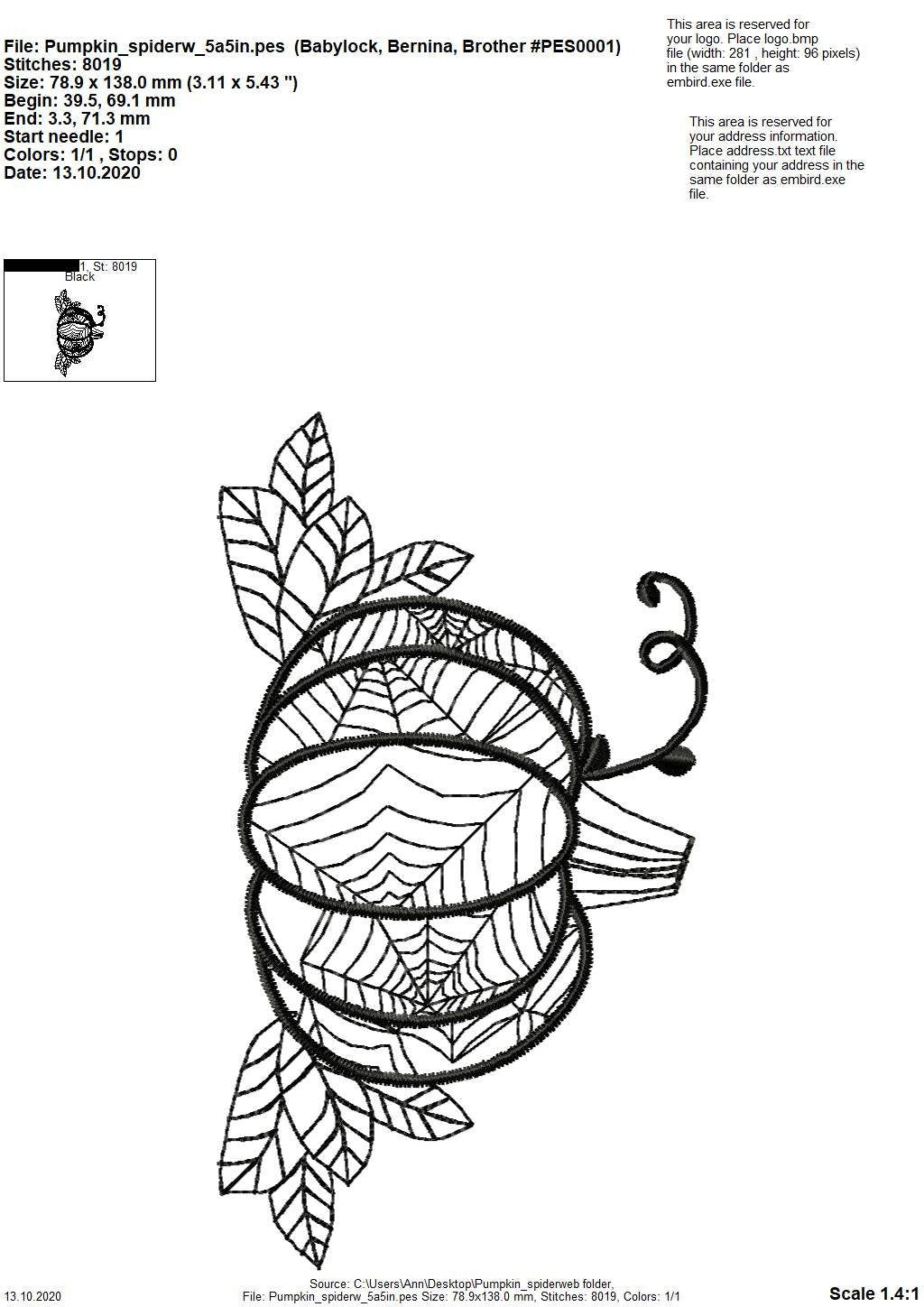 Halloween Spiderweb Pumpkin Outline