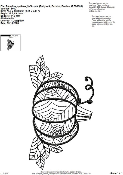 Halloween Spiderweb Pumpkin Outline