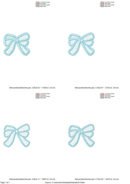 Mini Small Lace Bow Applique