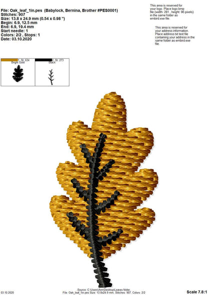 Autumn Fall Mini Leaf Set of 2