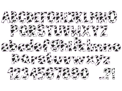 Cow Spots Patterned Font