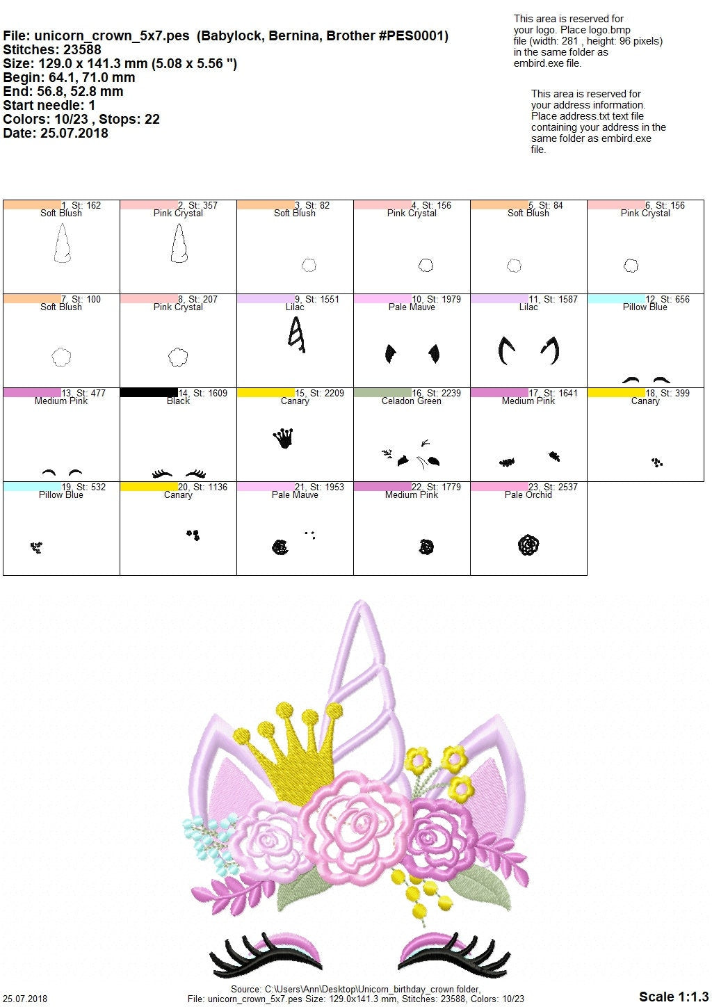 Princess Unicorn With Floral Crown