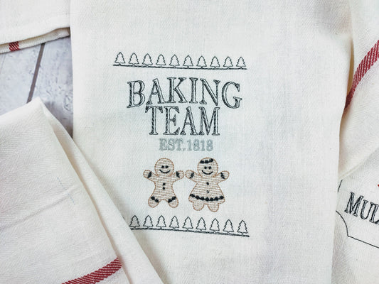 Retro Vintage style Christmas Kitchen dish towel quotes sayings SET of