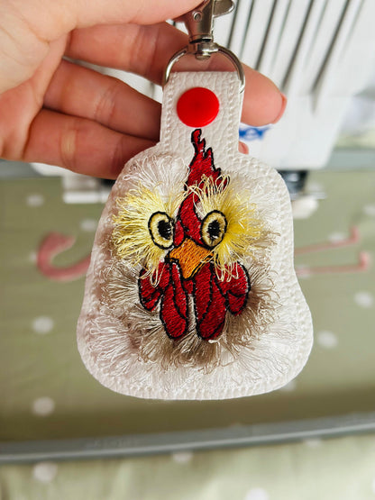 Fringed Chicken Keychain