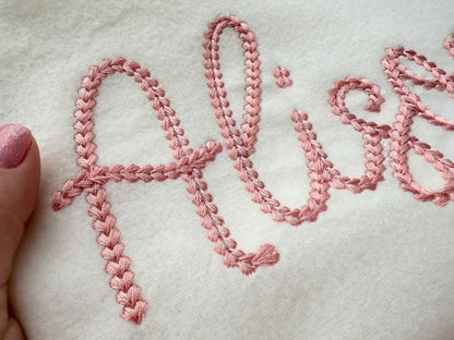 Extra Bold Chain Stitch Handwritten Font Alison