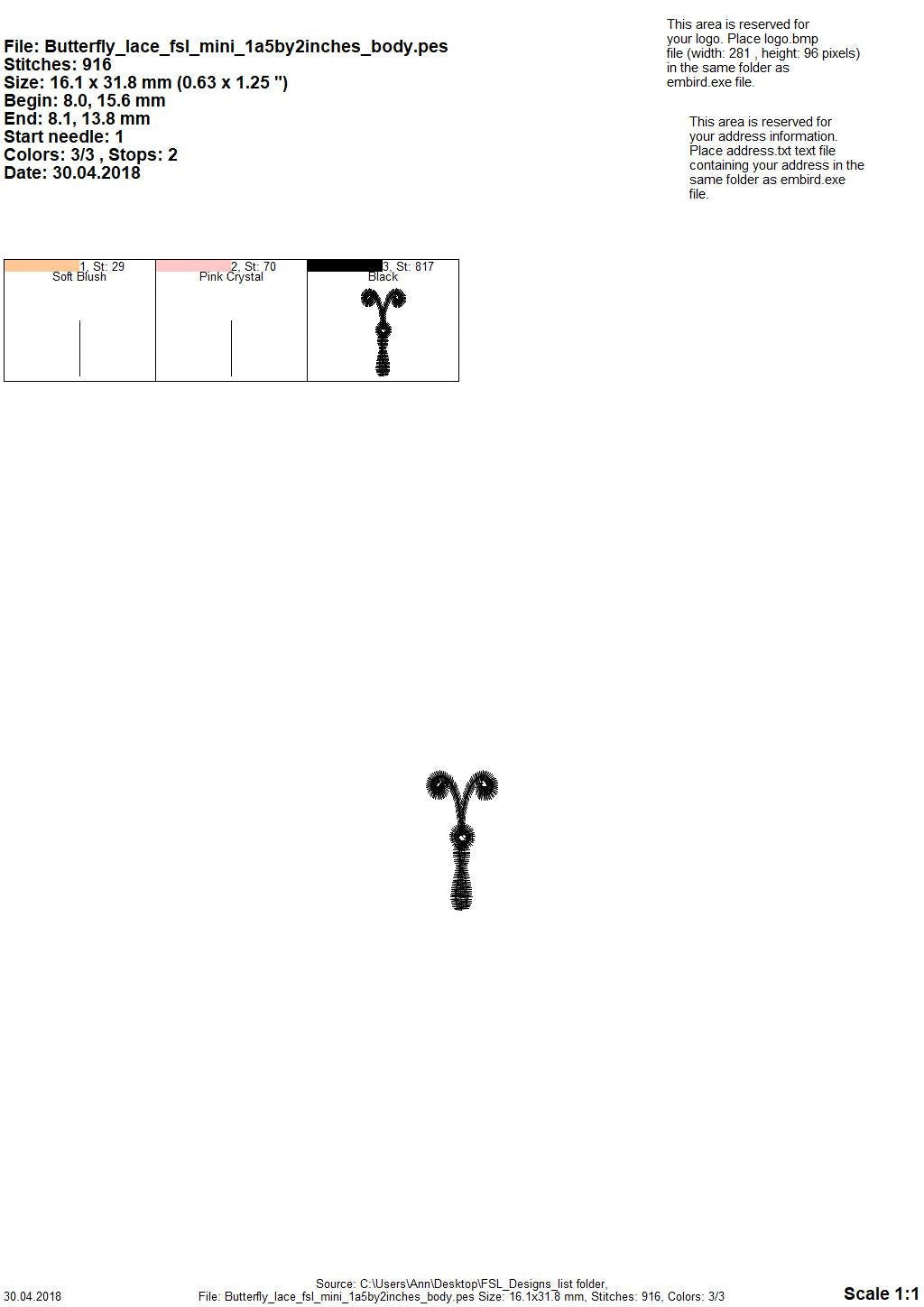 Small Butterfly 3D Dimensional FSL