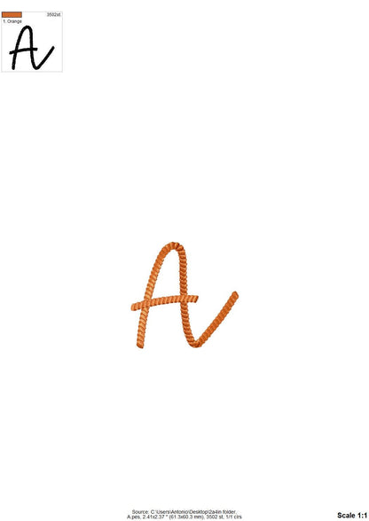 Rope Stitch Font Rodeo Horse