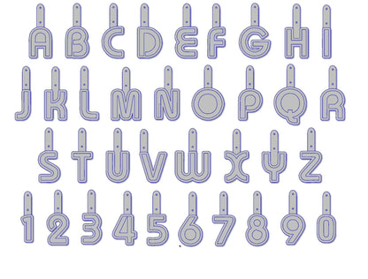 Vintage Puffy Puff Foam Monogram keychain