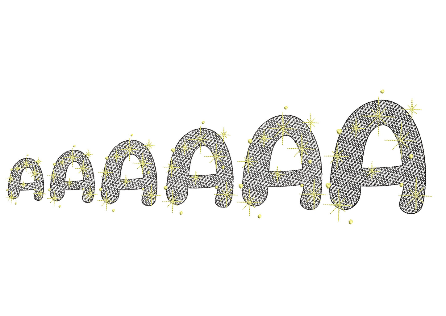 Sparkle Glitter Font Night Starry Sky