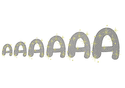 Sparkle Glitter Font Night Starry Sky