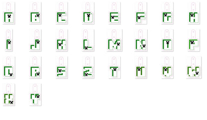 Miner Bricks Pixel Monogram Keychain