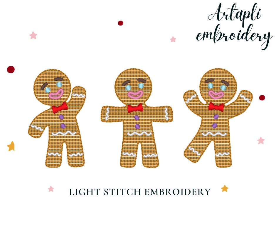Christmas Gingerbread Man Trio