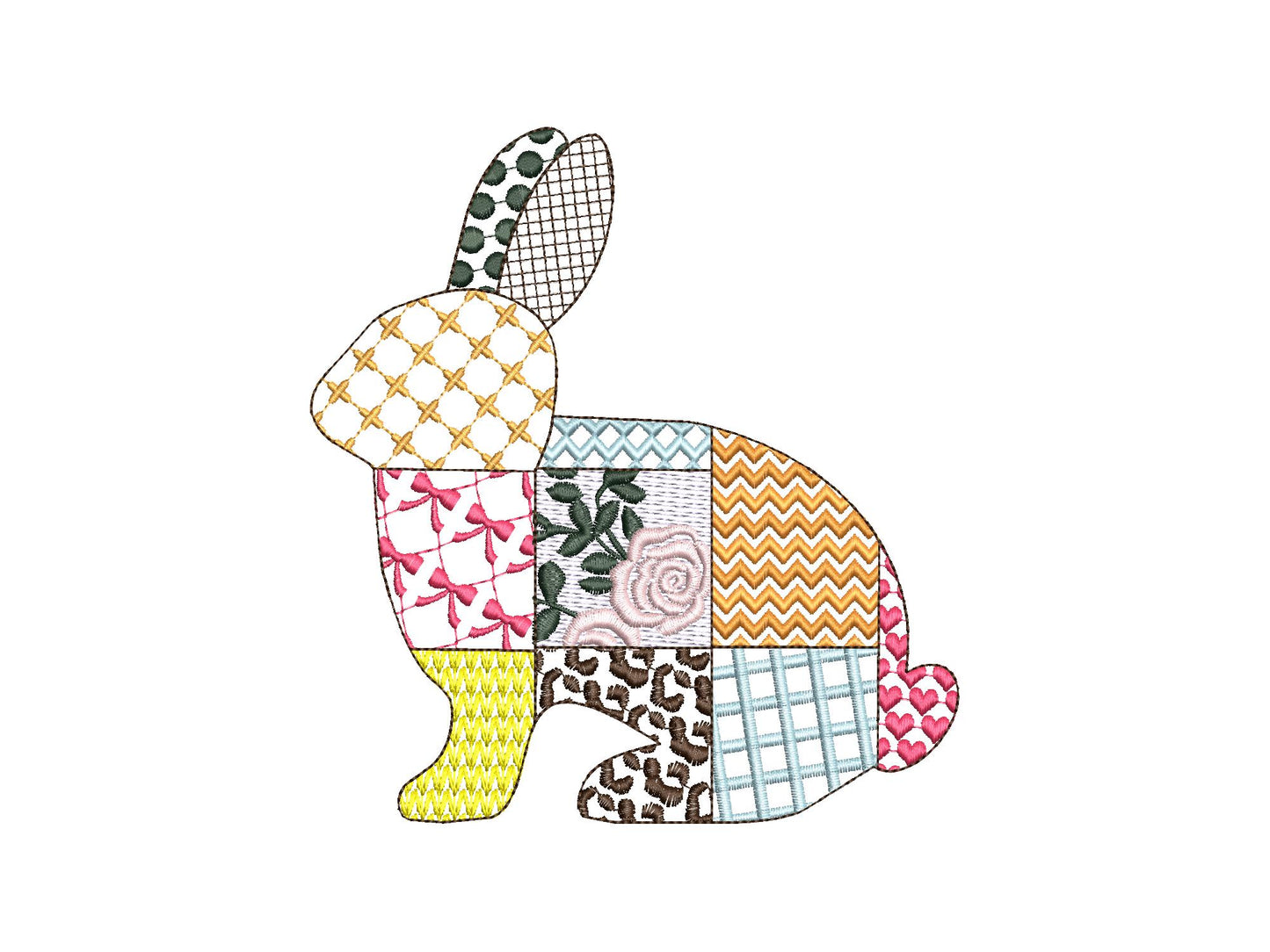 Patchwork Patterned Bunny