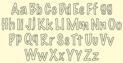 Raggedy Edge Applique Font Robin