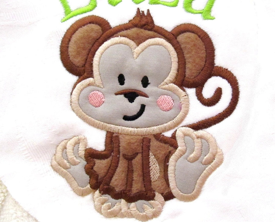 Cute Monkey Applique