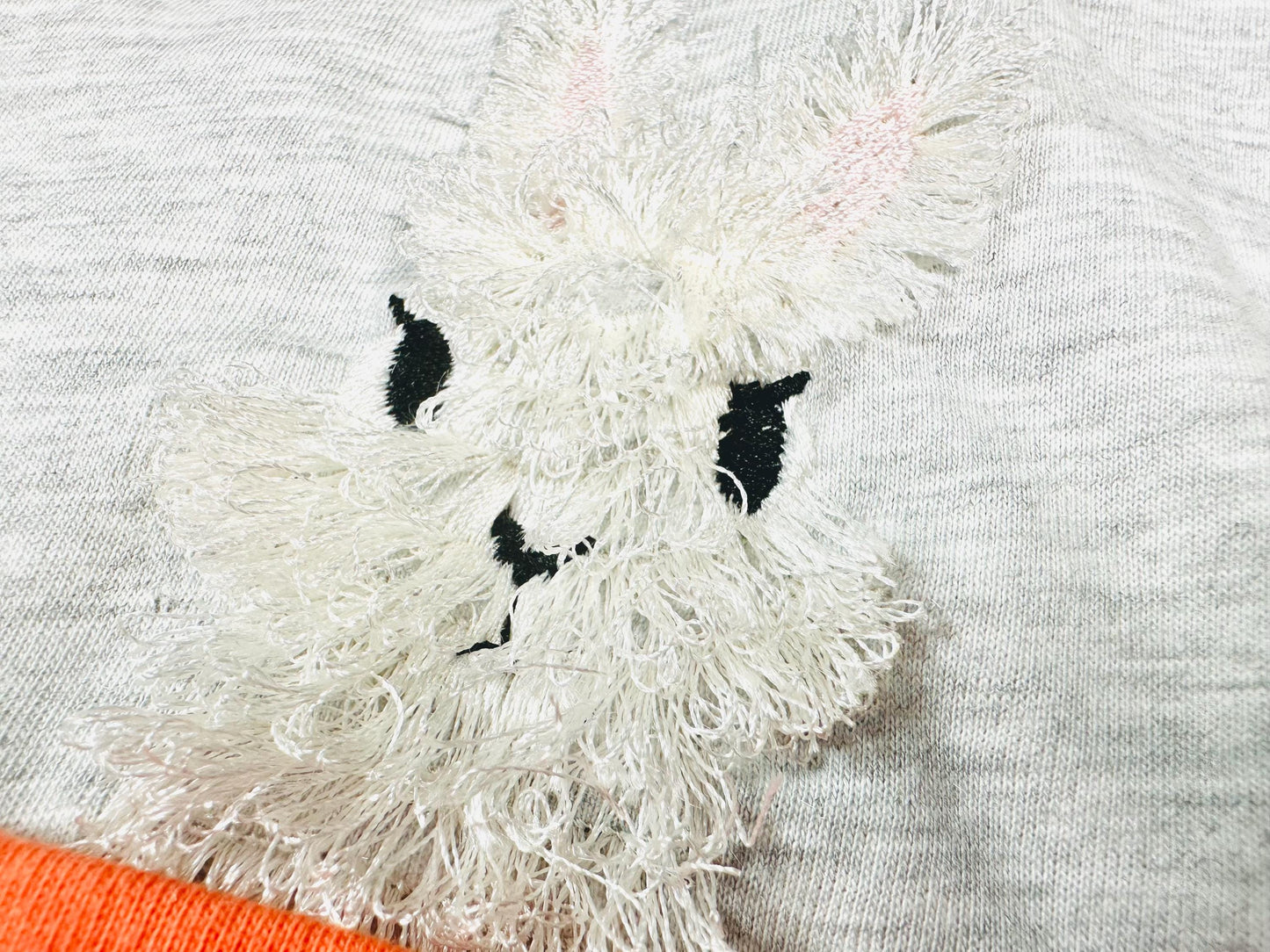 Peeking Fringed Fluffy Bunny Pocket