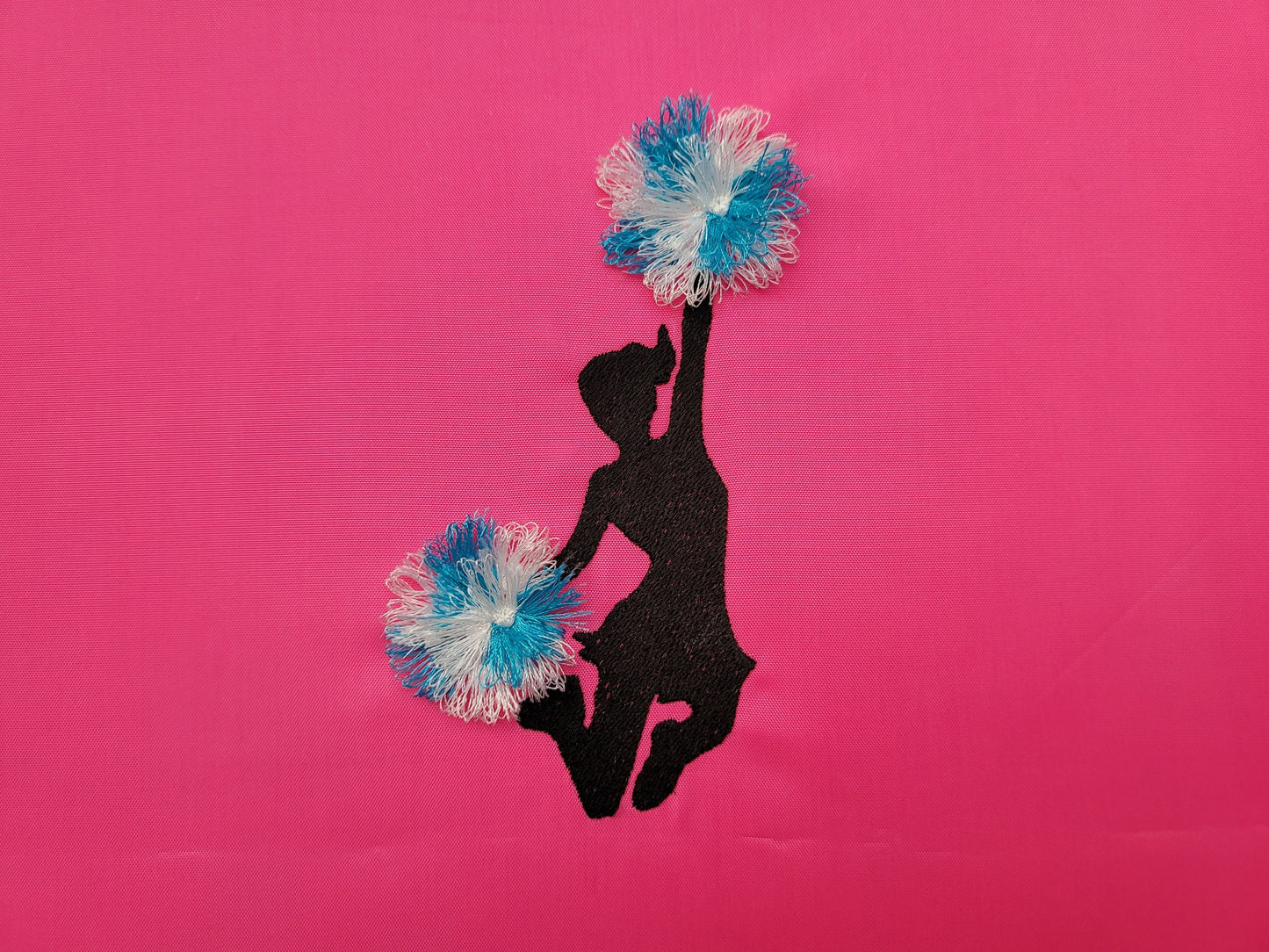 Cheerleader Silhouette Fringed Pom Poms