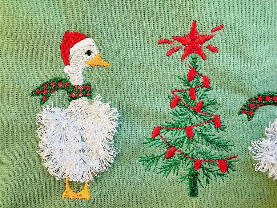 Fringed Christmas Goose Duck