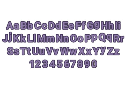 Block Type Font Applique