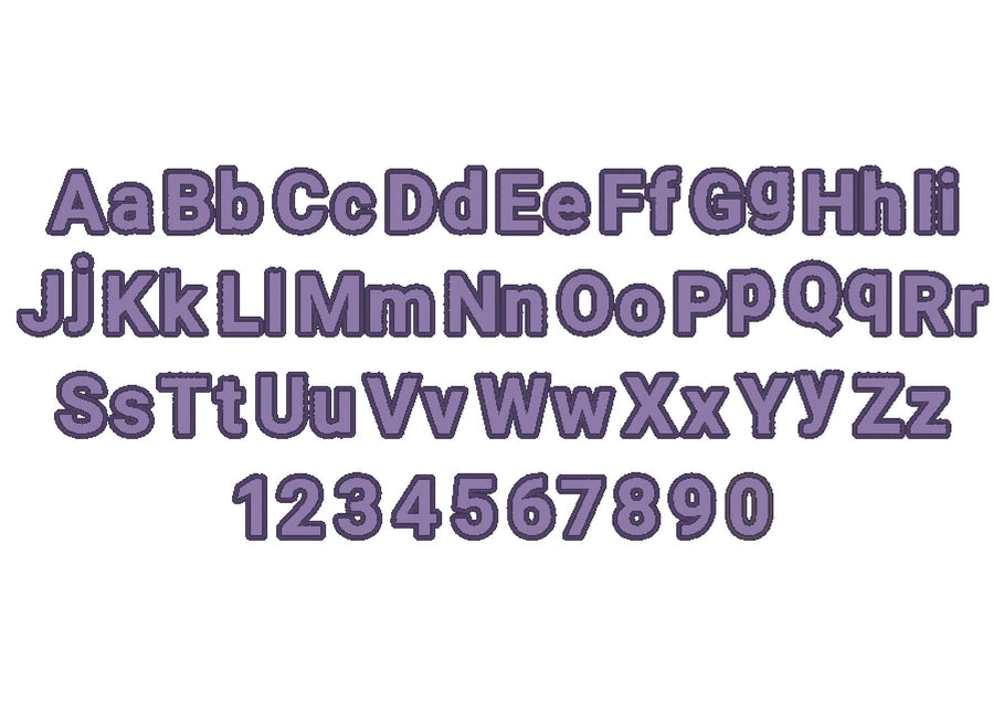 Block Type Font Applique