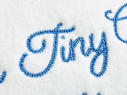 Tiny Chain FONT machine embroidery designs small sizes 1 up to 3 inch