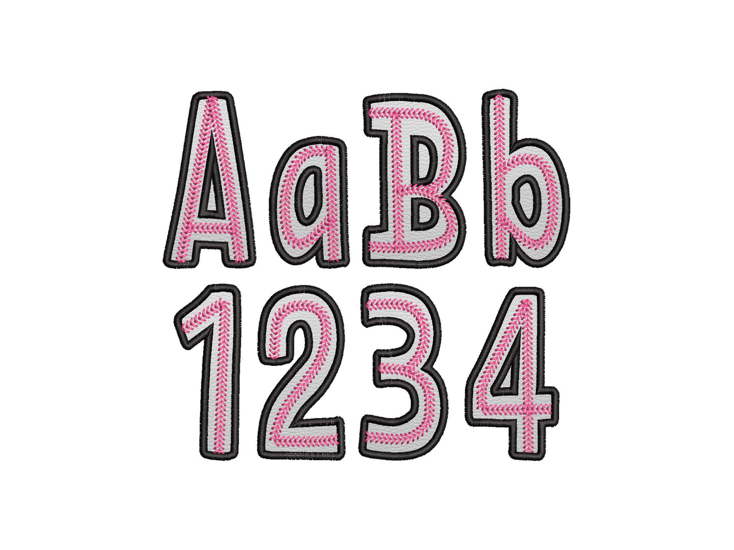 Baseball Stitch Sport Font Applique