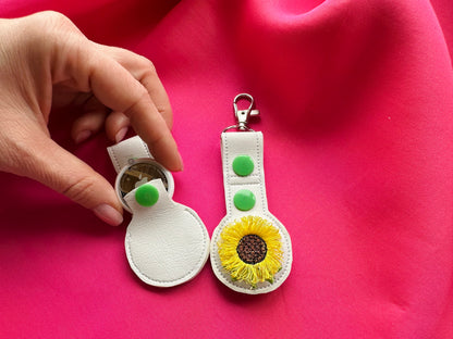 Sunflower Fringed Airtag Holder
