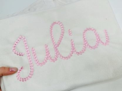 Extra Bold Chain Stitch Handwritten Font Julia