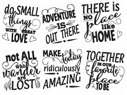 Lovely Quote Set of 6