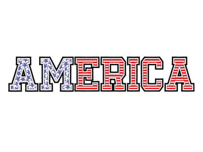 Patriotic Star Patterned Block Font