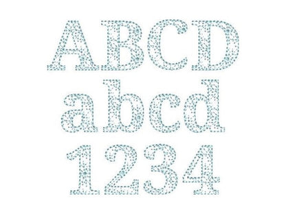 Winter Snowflake Block Font Light Stitch