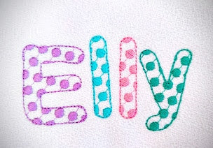 Polka Dot Minnie Mouse Outline Font