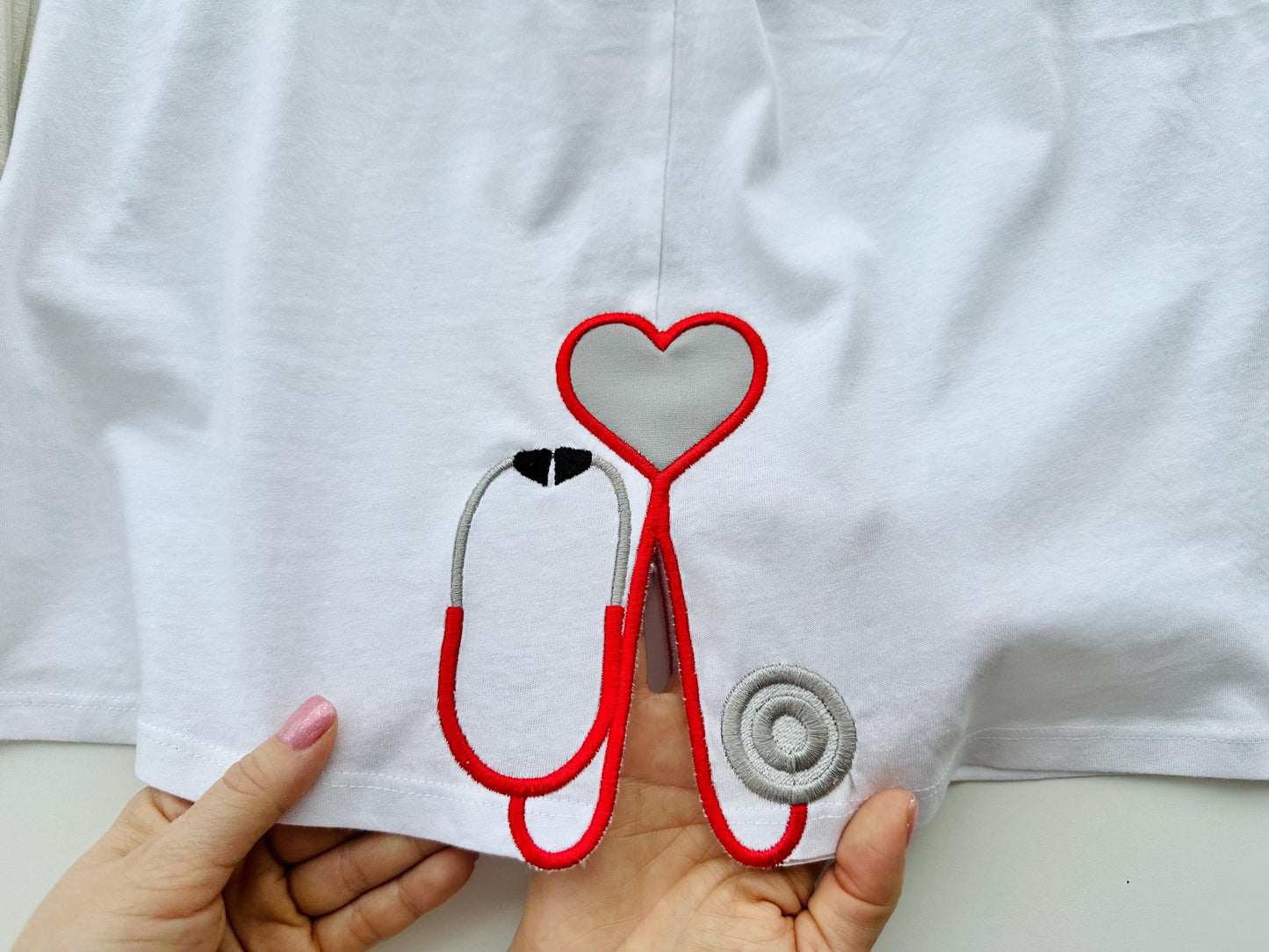 Therapist Medic Stethoscope with Heart Applique