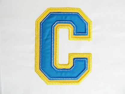 Double Applique Athletic Sport Font