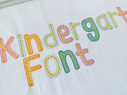 Quick Light Stitch Sketch Kindergarten Font