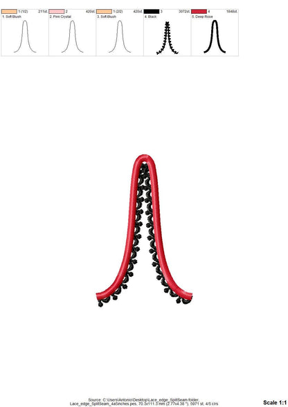 Elegant Lace Edge Split Side Seam