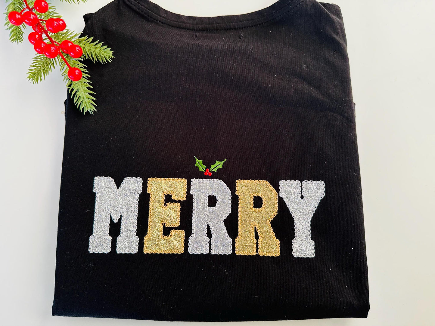 Varsity Font Applique Diamond Stitch Outline