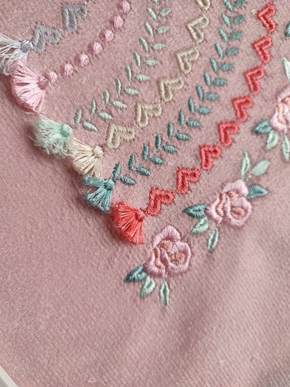 Boho Floral Rainbow with Fringed Tassels