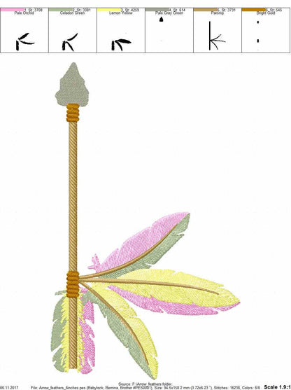 Arrow embroidery design