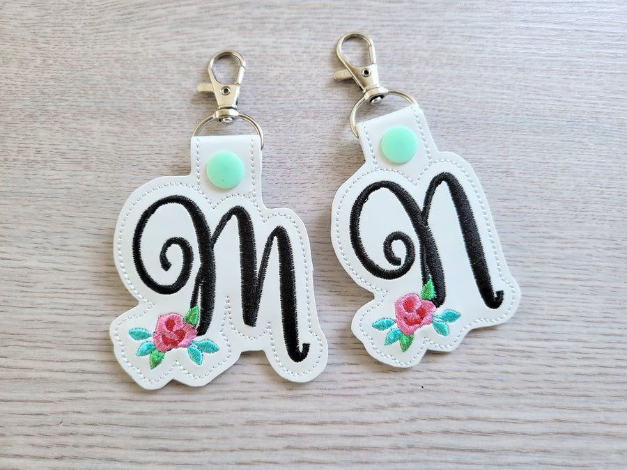 Meadow Initial Monogram Keychain