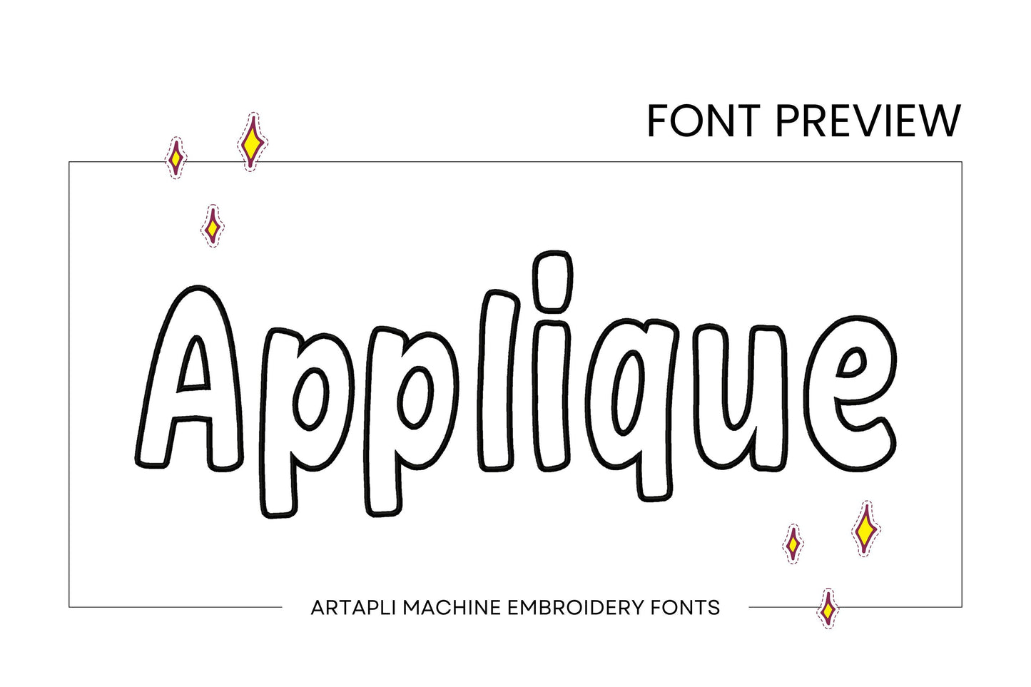 Kids Monogram Font Applique