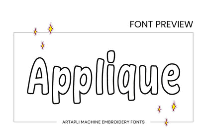 Kids Monogram Font Applique