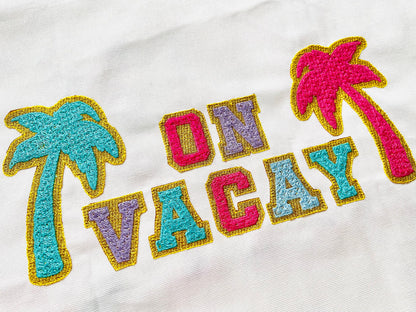 Mini Faux Chenille Glitter HTV Vinyl Font