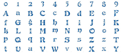 Embossed Snowflake Frozen Font