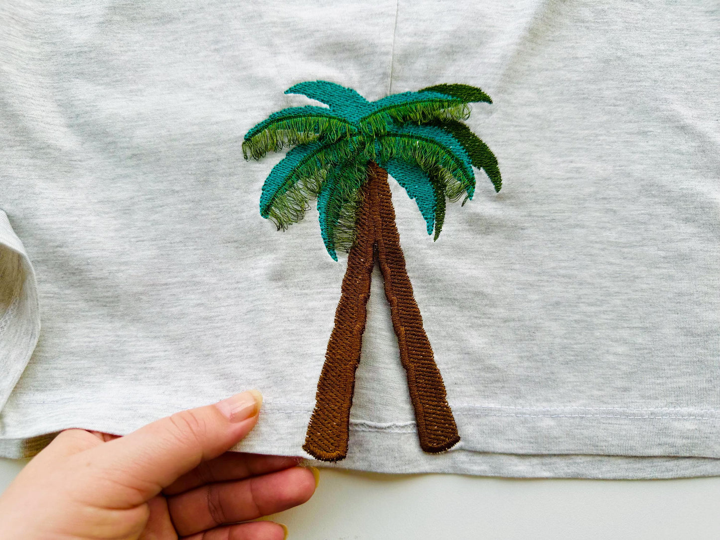 Fringed Palm Tree Split Side Seam