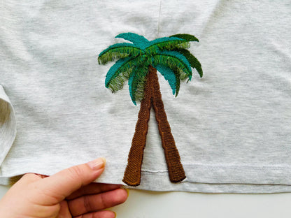 Fringed Palm Tree Split Side Seam