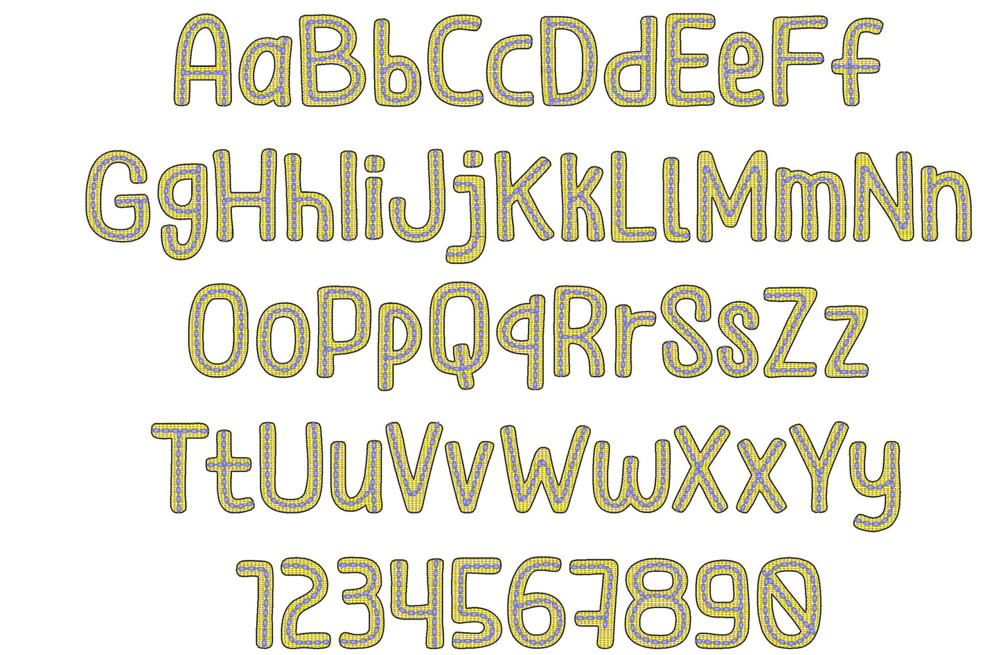 Quick Light Stitch Sketch Kindergarten Font