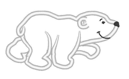 Polar White Bear Applique
