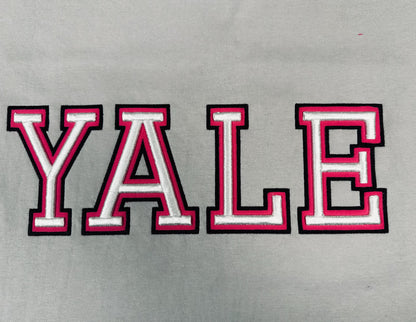 Puff Puffy Foam Narrow Sport Varsity Font Applique