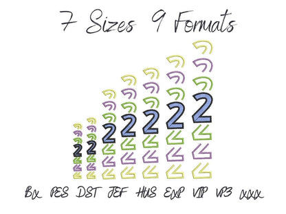 Stacked Satin Stitch and Outline Font